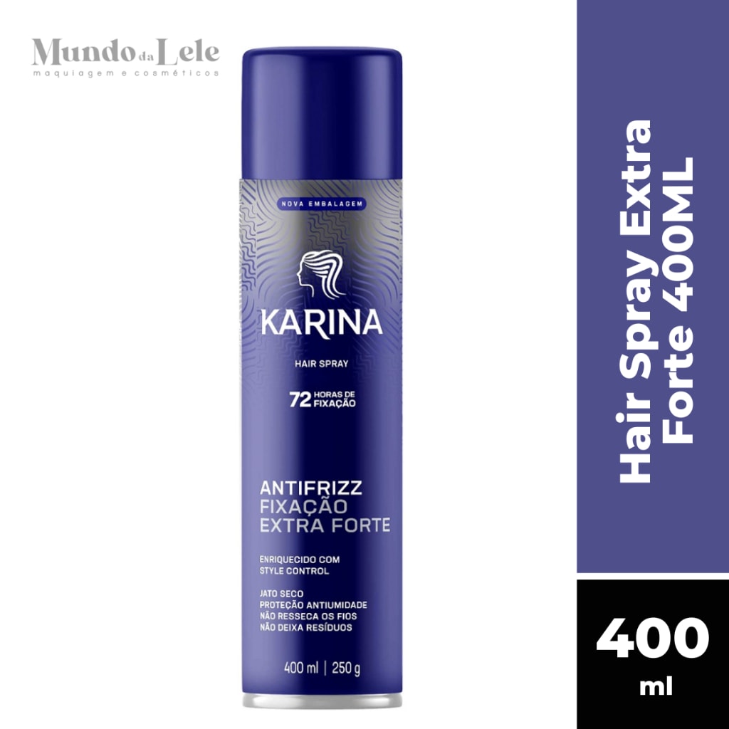 HAIR SPRAY KARINA FIXAÇÃO EXTRA FORTE 400ML