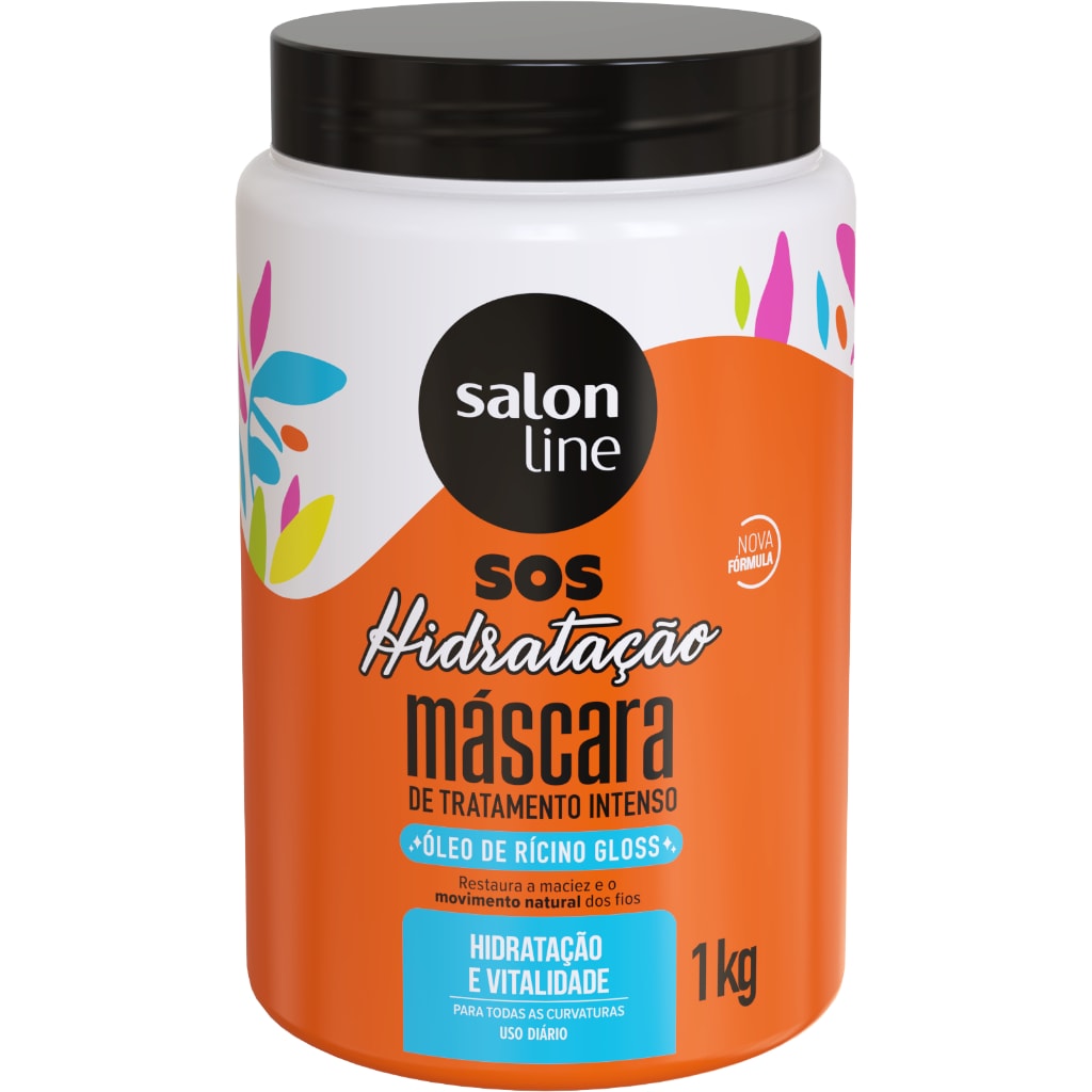 Máscara S.O.S Hidratação Óleo de Rícino Salon Line 1kg