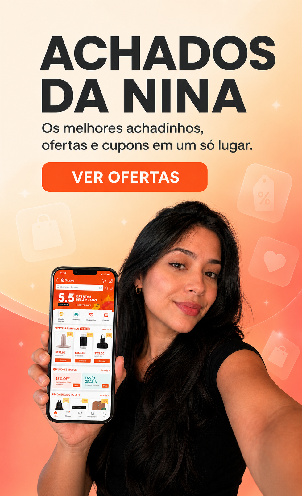 Achados da Nina - Os melhores achadinhos, ofertas e cupons da Shopee, Amazon e Mercado Livre